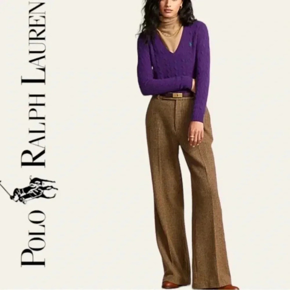 Ralph Lauren Sport Women’s 100% Cotton Cable Knit Deep Purple Sweater Jumper L - Picture 13 of 16